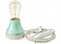 Lumica Lamp: Turquoise & Wooc