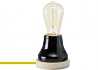 Lumica Lamp: Black & Wood