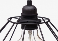 Lampa z klatką W1 - Czarna